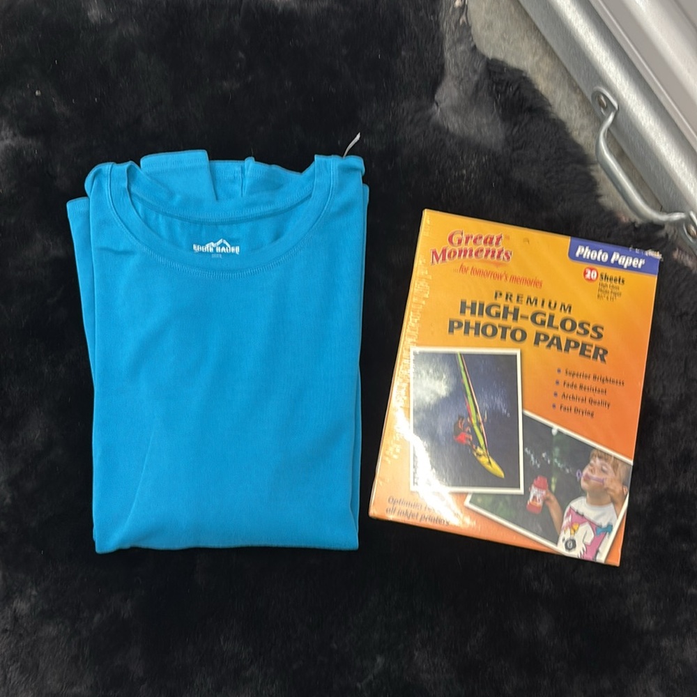Eddie Bauer Medium Blue Color Long Sleeve Tee Shirt Rounded Neckline Women’s XL